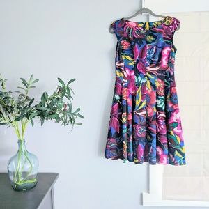 ⭐Gabby Skye Bright Colorful Dress 8⭐ Fit and Flare